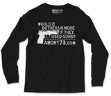 Would It Bother Us More if They Used Guns? Unisex, Long-sleeved T-shirt