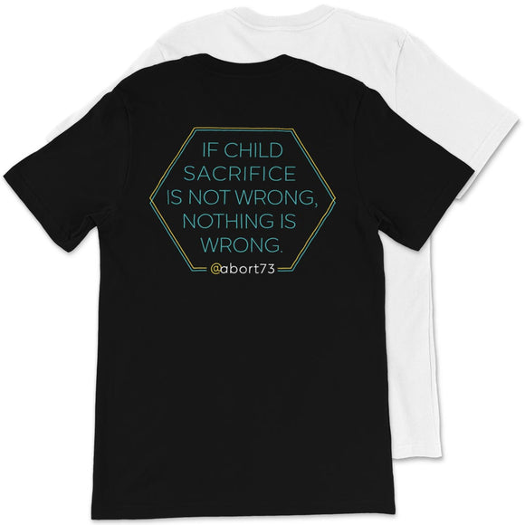 If Child Sacrifice is Not Wrong, Nothing is Wrong: Unisex T-Shirt