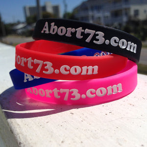 Abort73.com / Debossed Silicone Bracelet