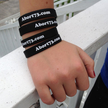 Abort73.com / Debossed Silicone Bracelet (Kids)