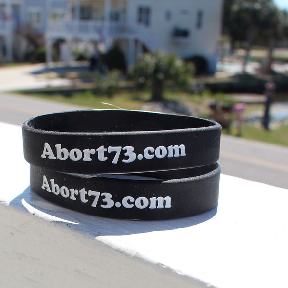 Abort73.com / Debossed Silicone Bracelet (Kids)