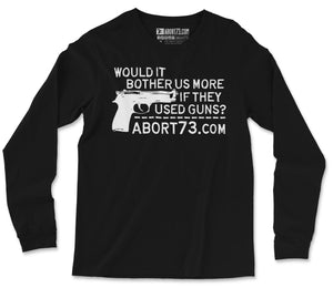 Would It Bother Us More if They Used Guns? Unisex, Long-sleeved T-shirt