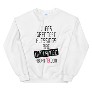 Life’s Greatest Blessings Are Unplanned: Unisex Sweatshirt