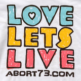 Love Lets Live (Alternate): Unisex V-Neck T-Shirt
